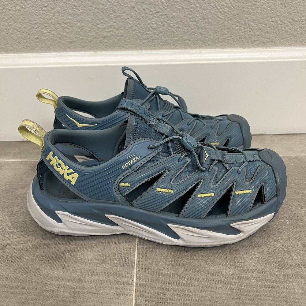 Hoka Hopara Women’s Size 8 Blue Comfort Sandals Hiking Outdoor Water Shoes